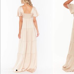 Champagne show me your mumu bridesmaids dress